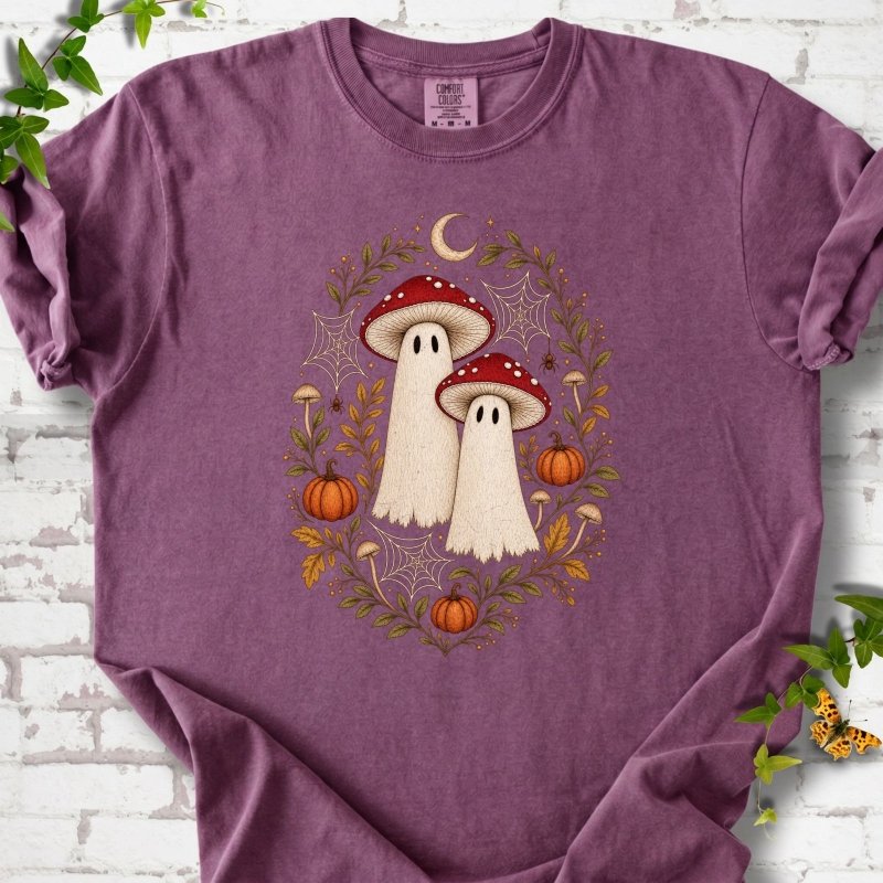 Whimsical Mushroom Ghosts T-Shirt