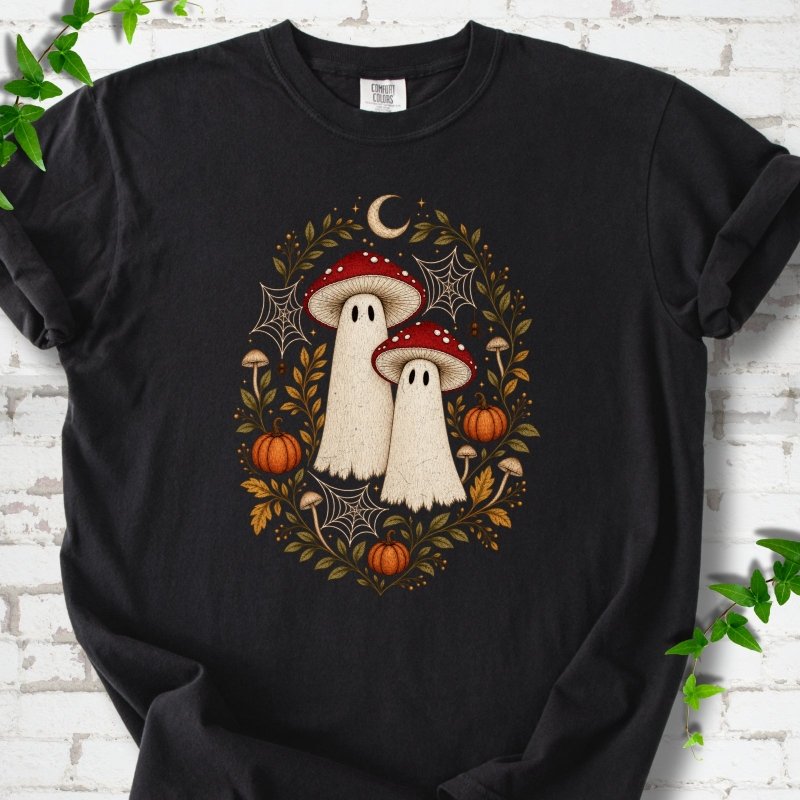 Whimsical Mushroom Ghosts T-Shirt
