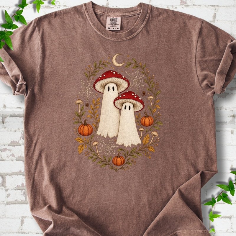 Whimsical Mushroom Ghosts T-Shirt