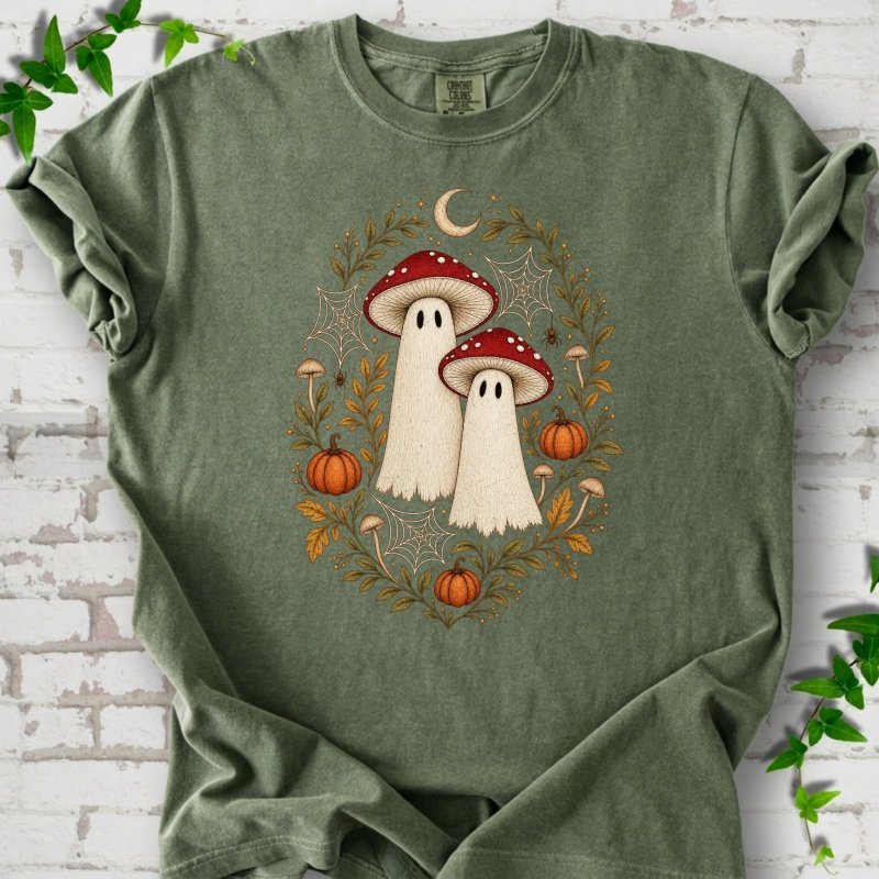 Whimsical Mushroom Ghosts T-Shirt
