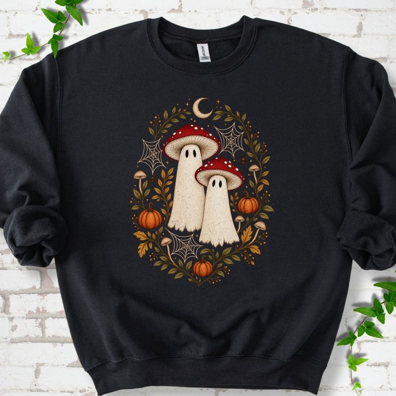 Whimsical Mushroom Ghosts Sweatshirt