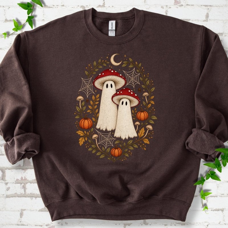 Whimsical Mushroom Ghosts Sweatshirt