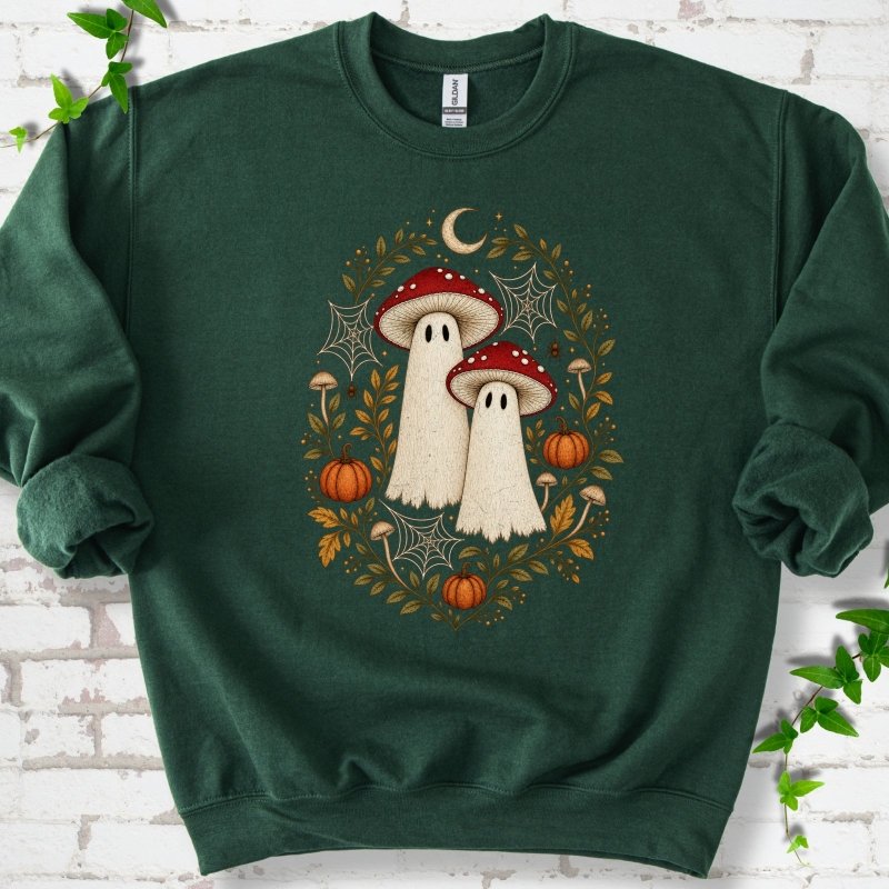 Whimsical Mushroom Ghosts Sweatshirt