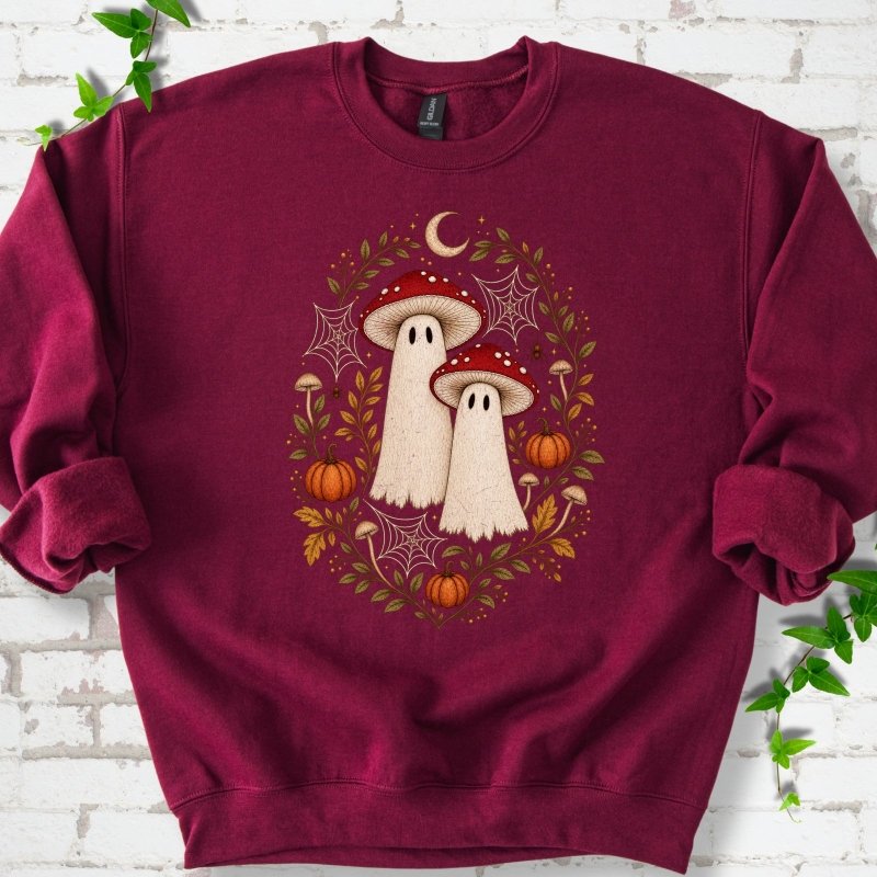 Whimsical Mushroom Ghosts Sweatshirt