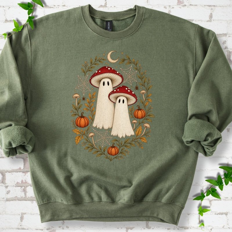 Whimsical Mushroom Ghosts Sweatshirt