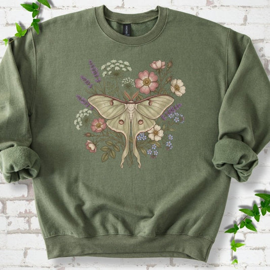 Wildflower Luna Moth Sweatshirt