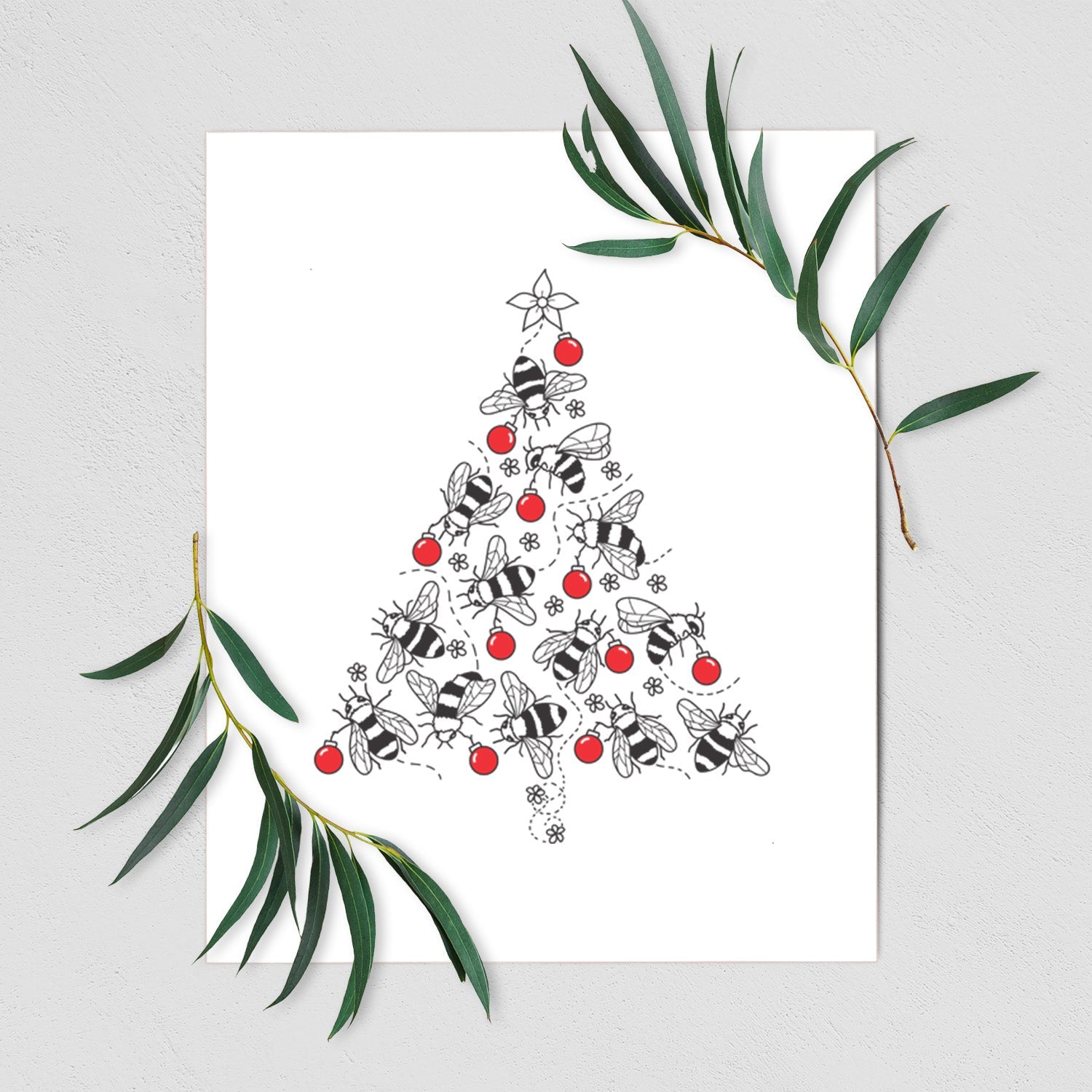 Christmas Tree of Bees - Fine Art Print