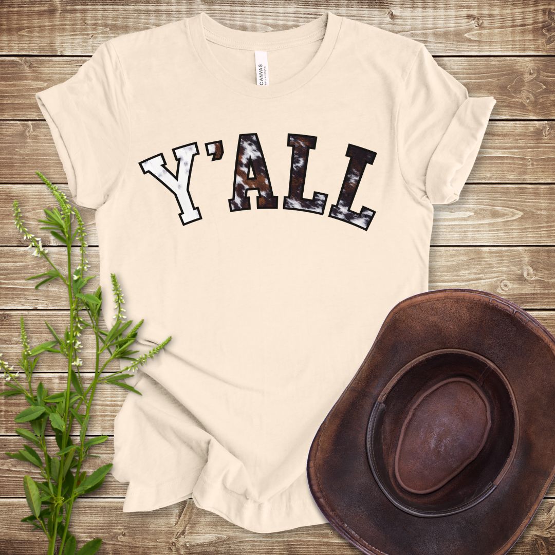 Y'all Cowhide T-shirt
