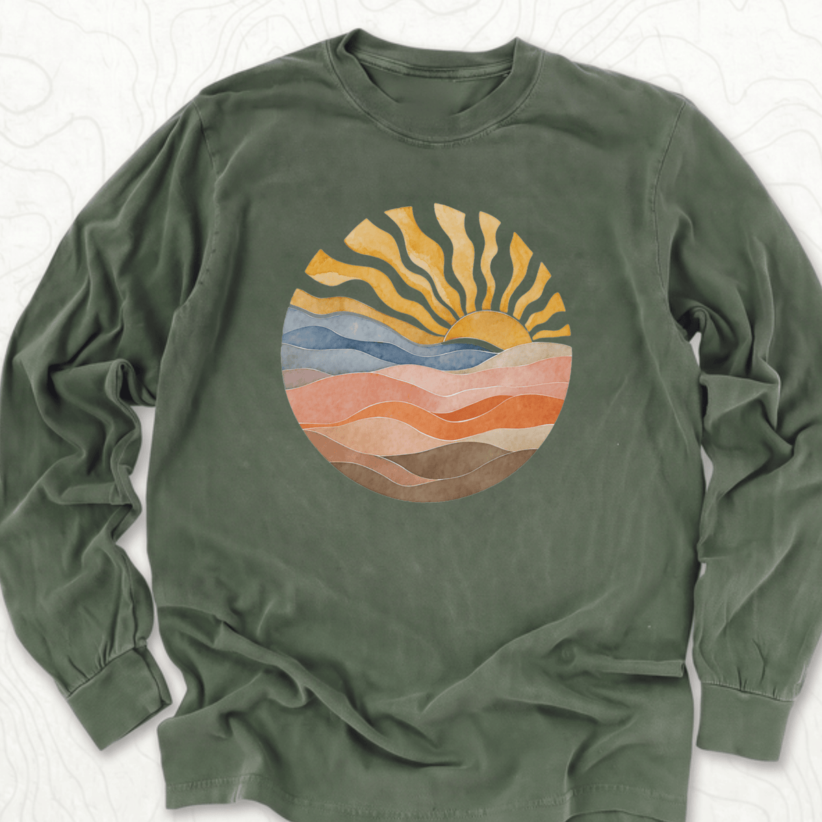 Abstract Sunrise LS T-shirt