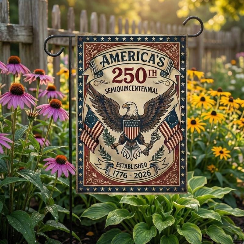 America 250th Semiquincentennial Garden Flag
