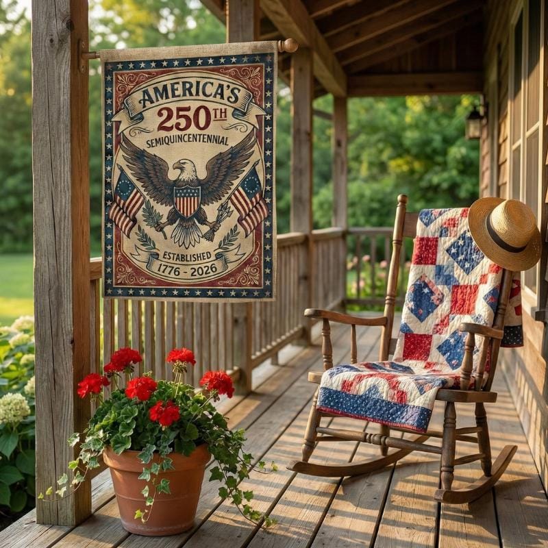 America 250th Semiquincentennial Garden Flag