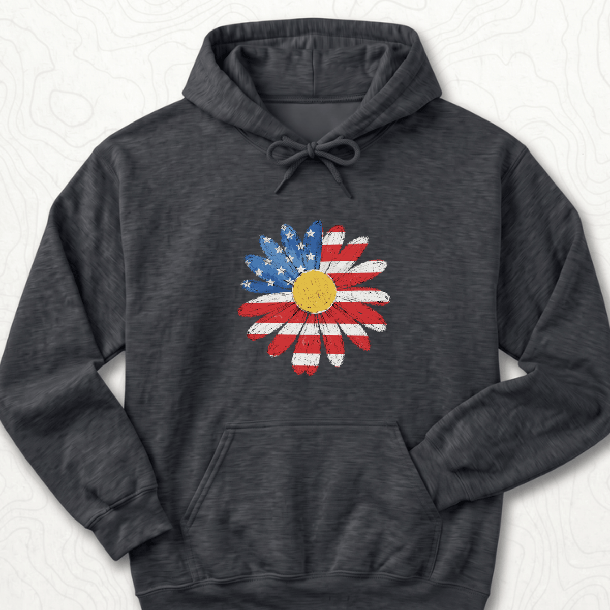 American Flag Daisy Hoodie