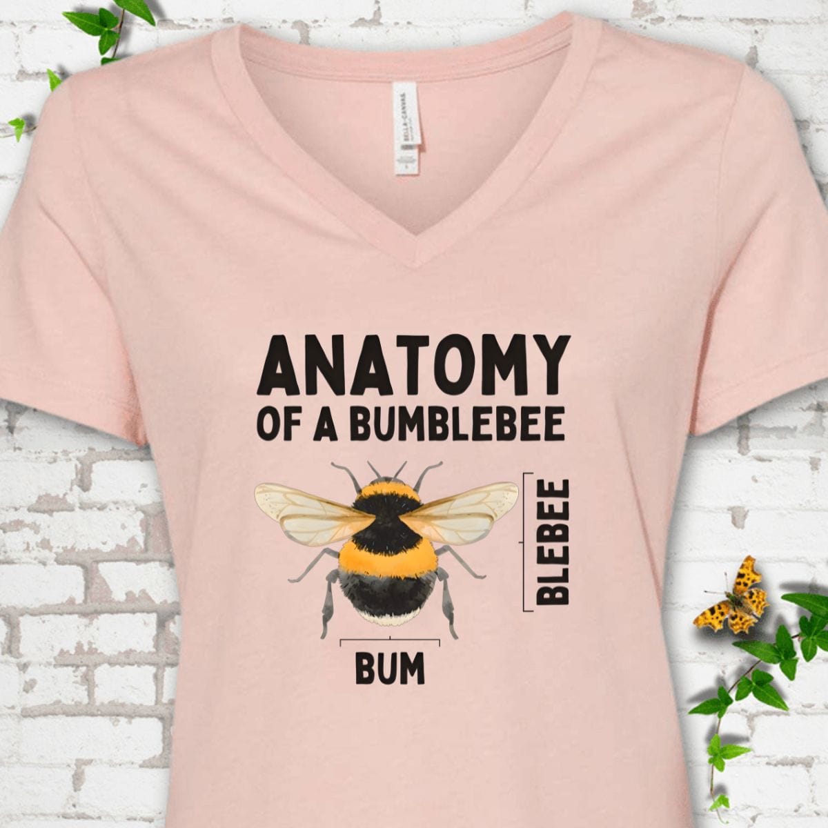 Anatomy of a Bumblebee V-Neck T-Shirt