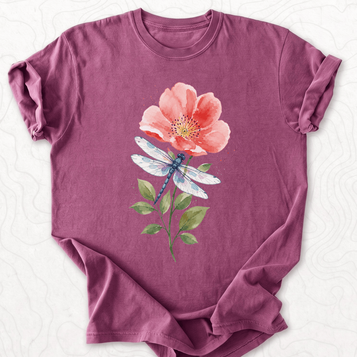 Dragonfly Flower T-shirt