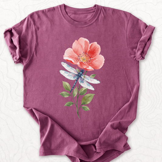 Dragonfly Flower T-shirt