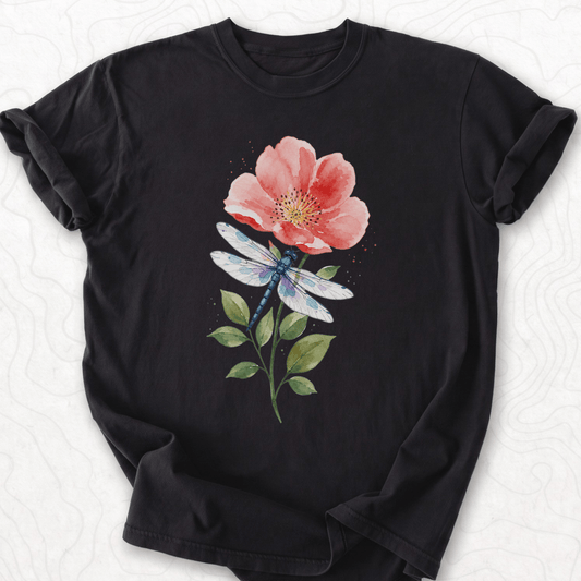 Dragonfly Flower T-shirt