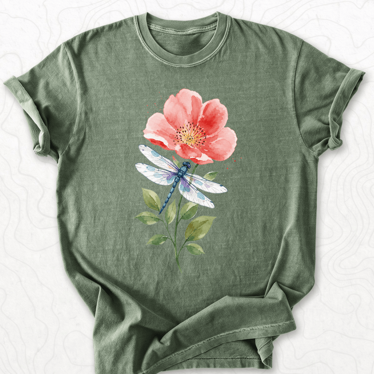 Dragonfly Flower T-shirt