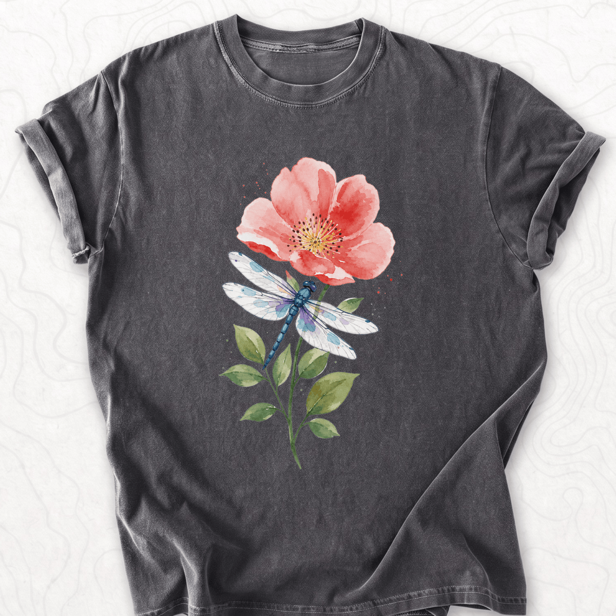 Dragonfly Flower T-shirt