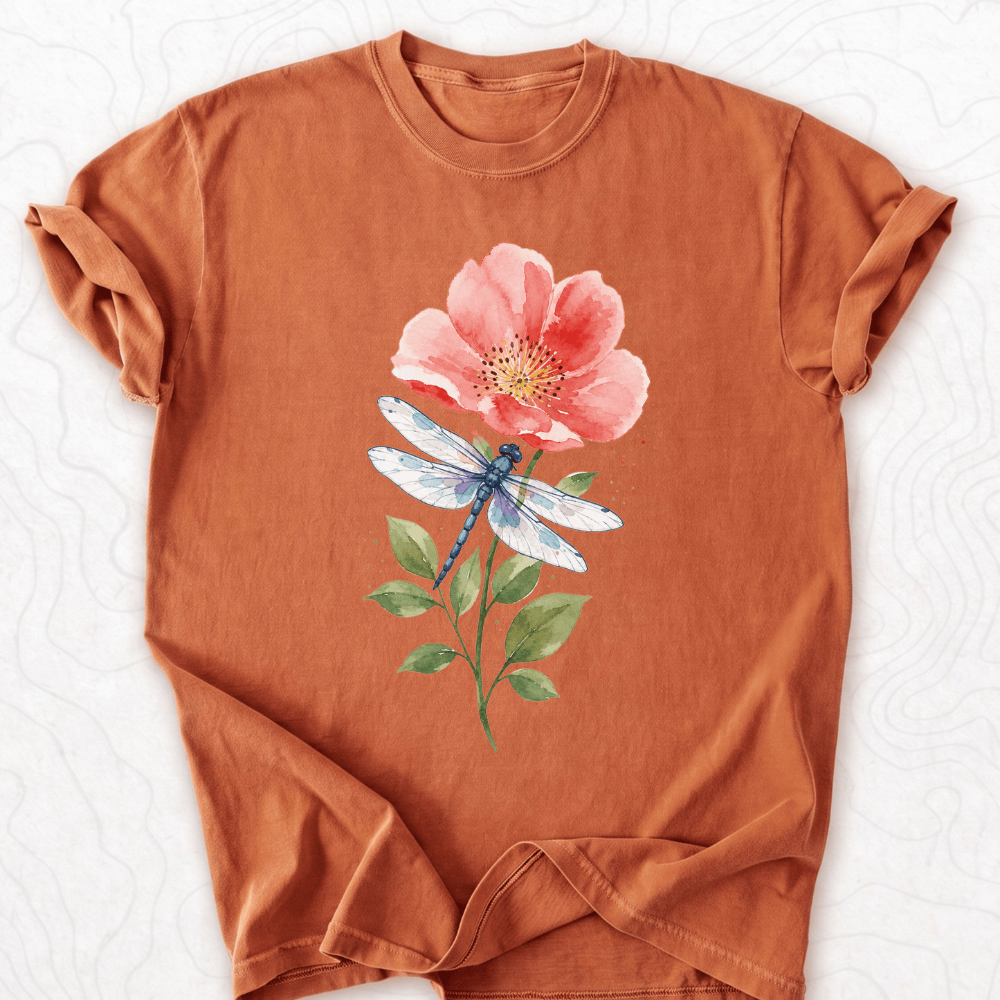 Dragonfly Flower T-shirt