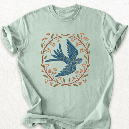 Floral Bluebird T-shirt