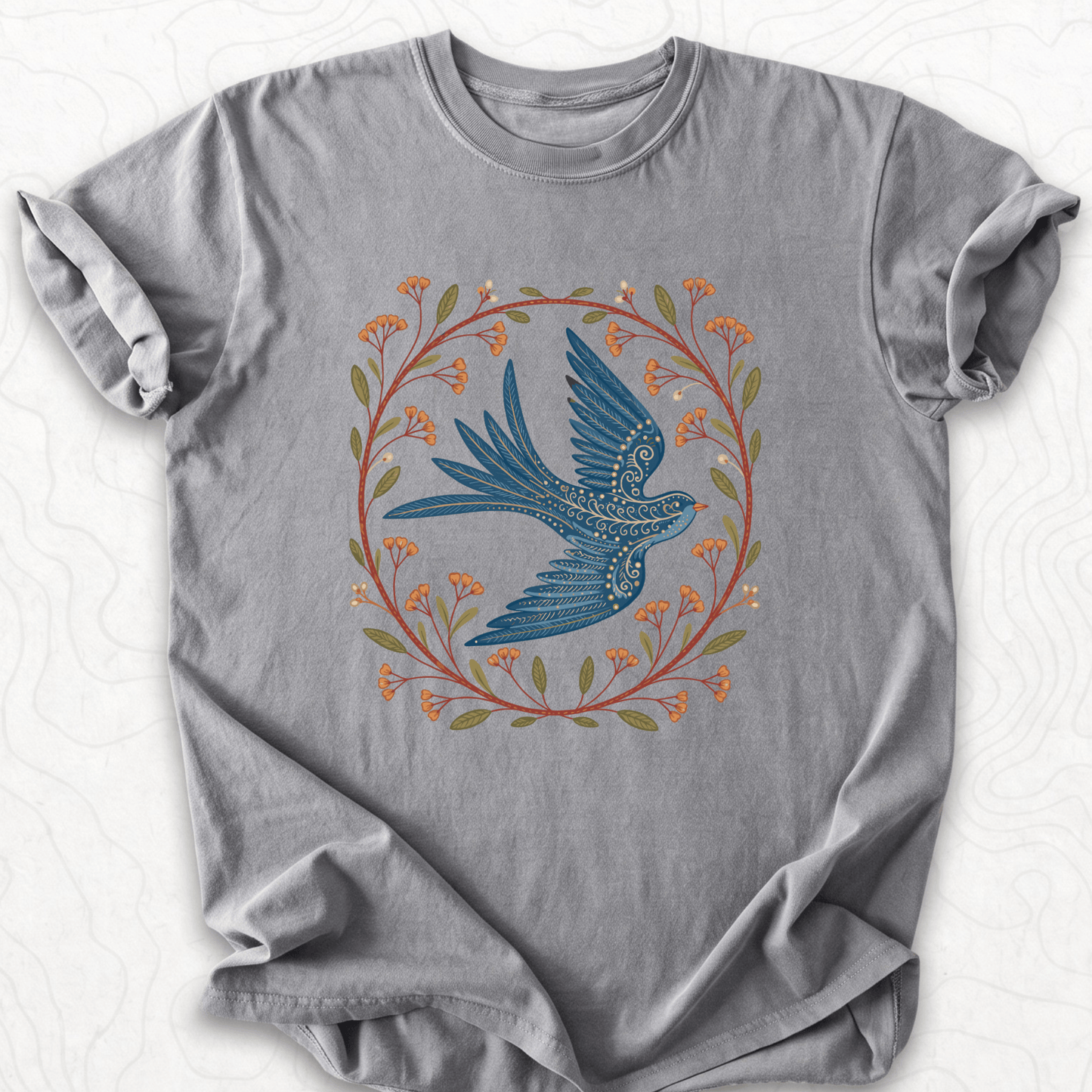 Floral Bluebird T-shirt