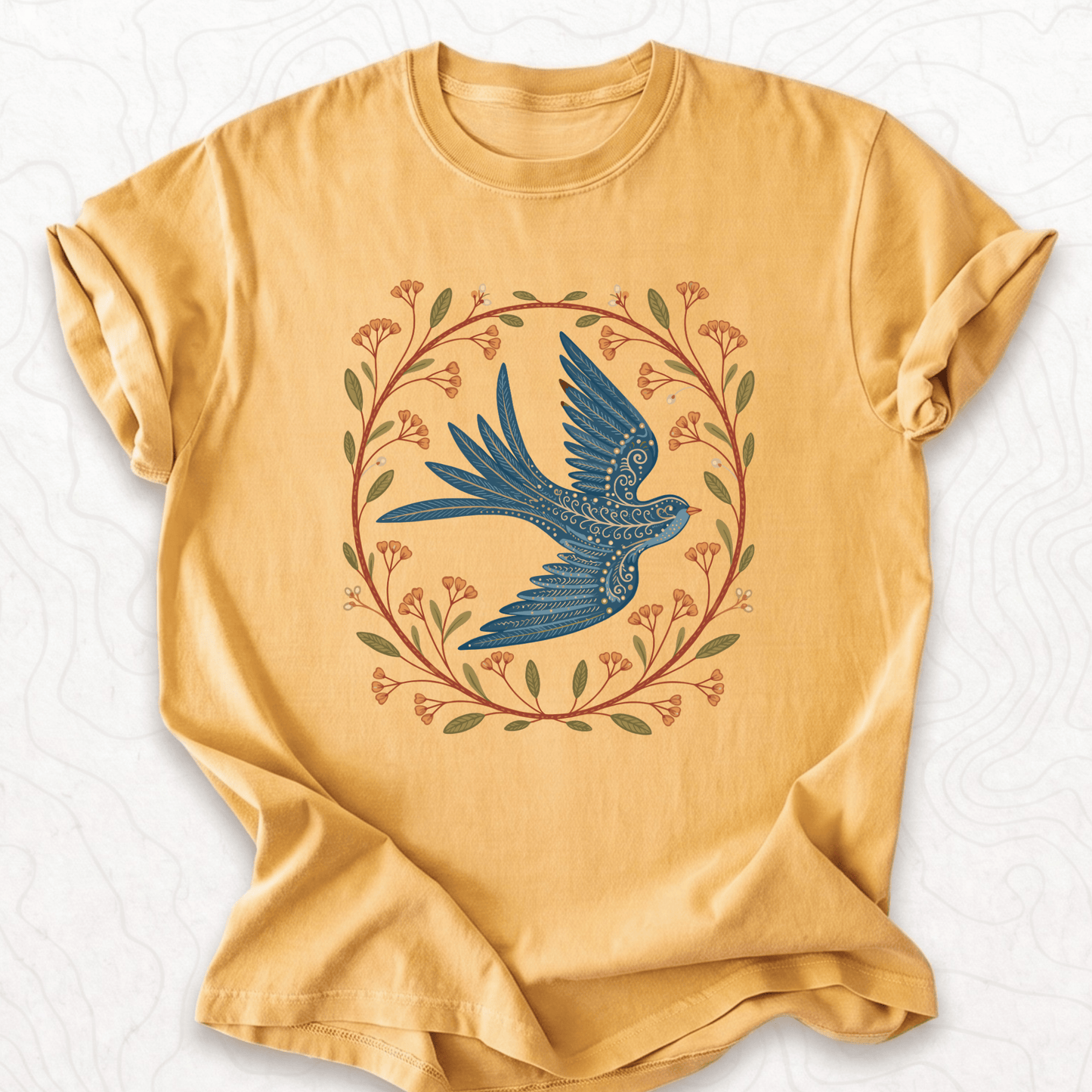 Floral Bluebird T-shirt