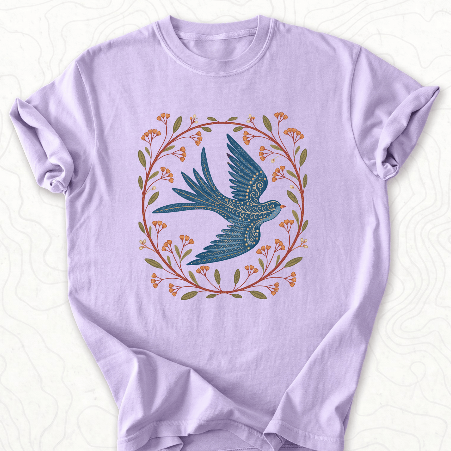 Floral Bluebird T-shirt