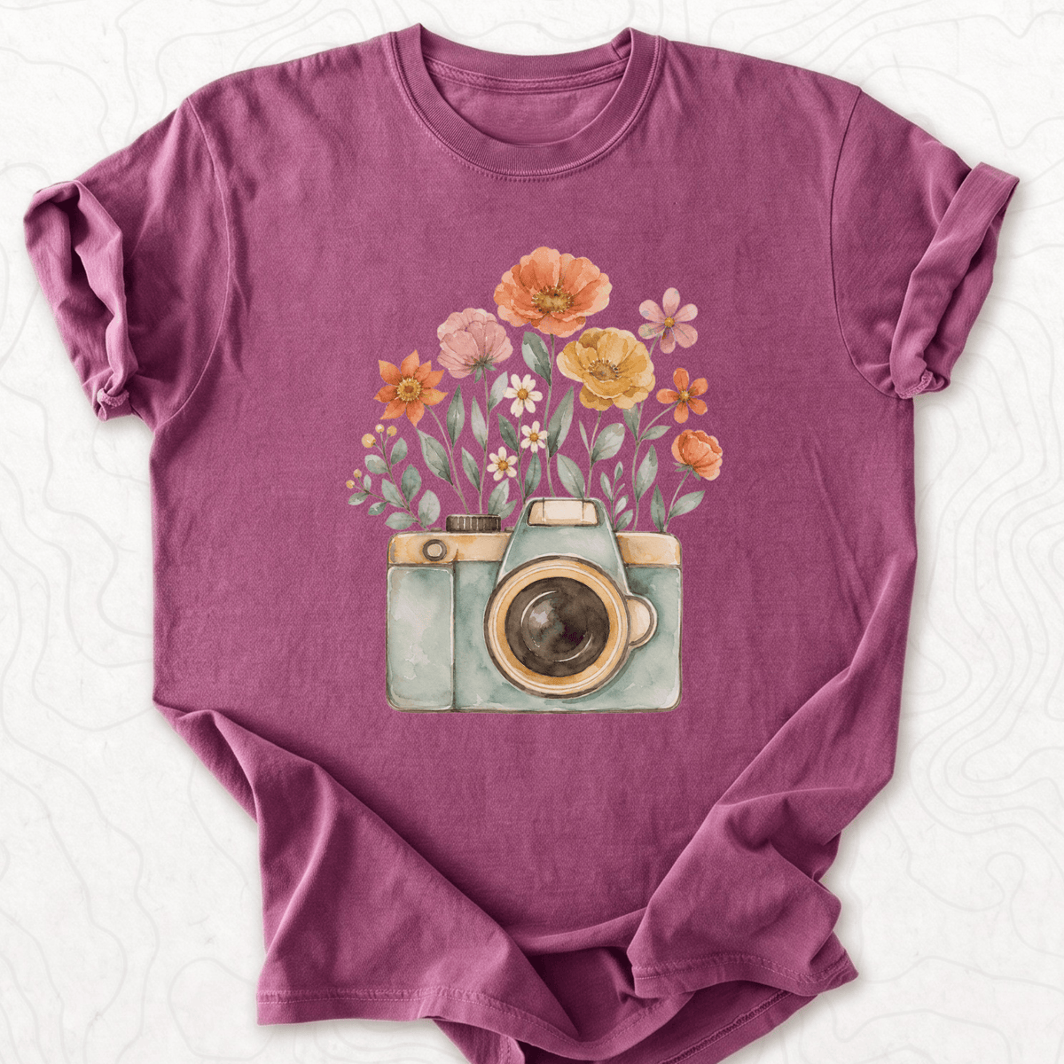 Floral Camera T-shirt