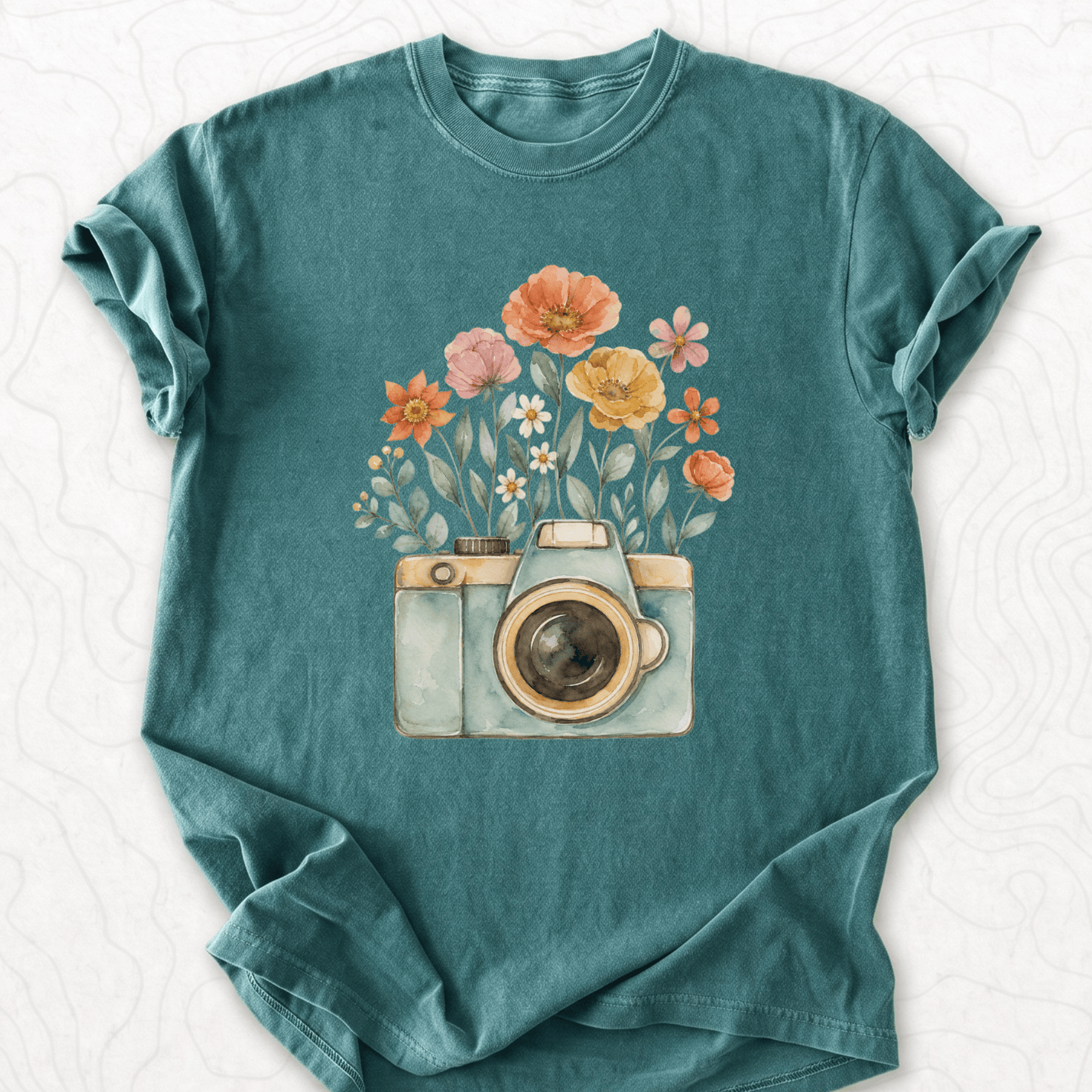 Floral Camera T-shirt