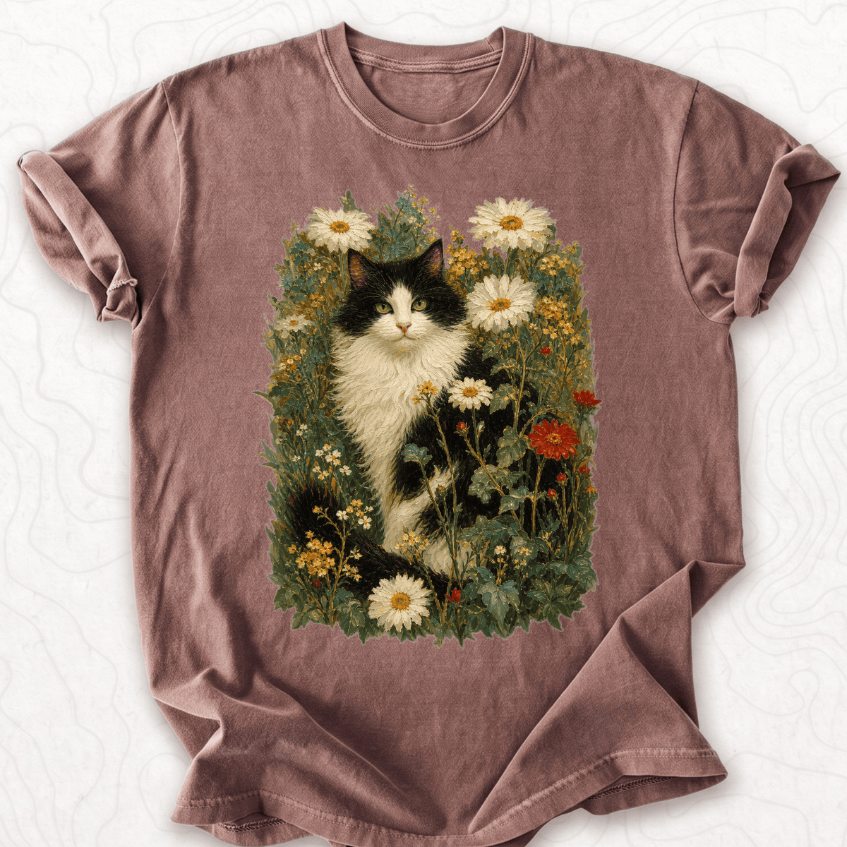 Floral Cat T-shirt
