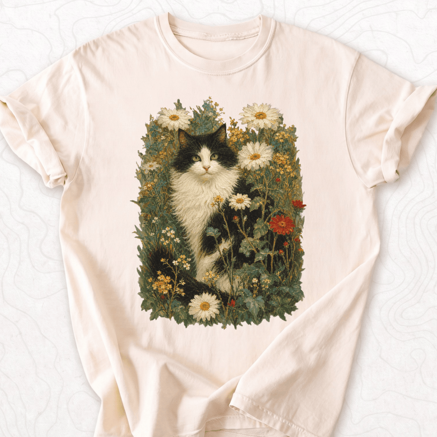 Floral Cat T-shirt