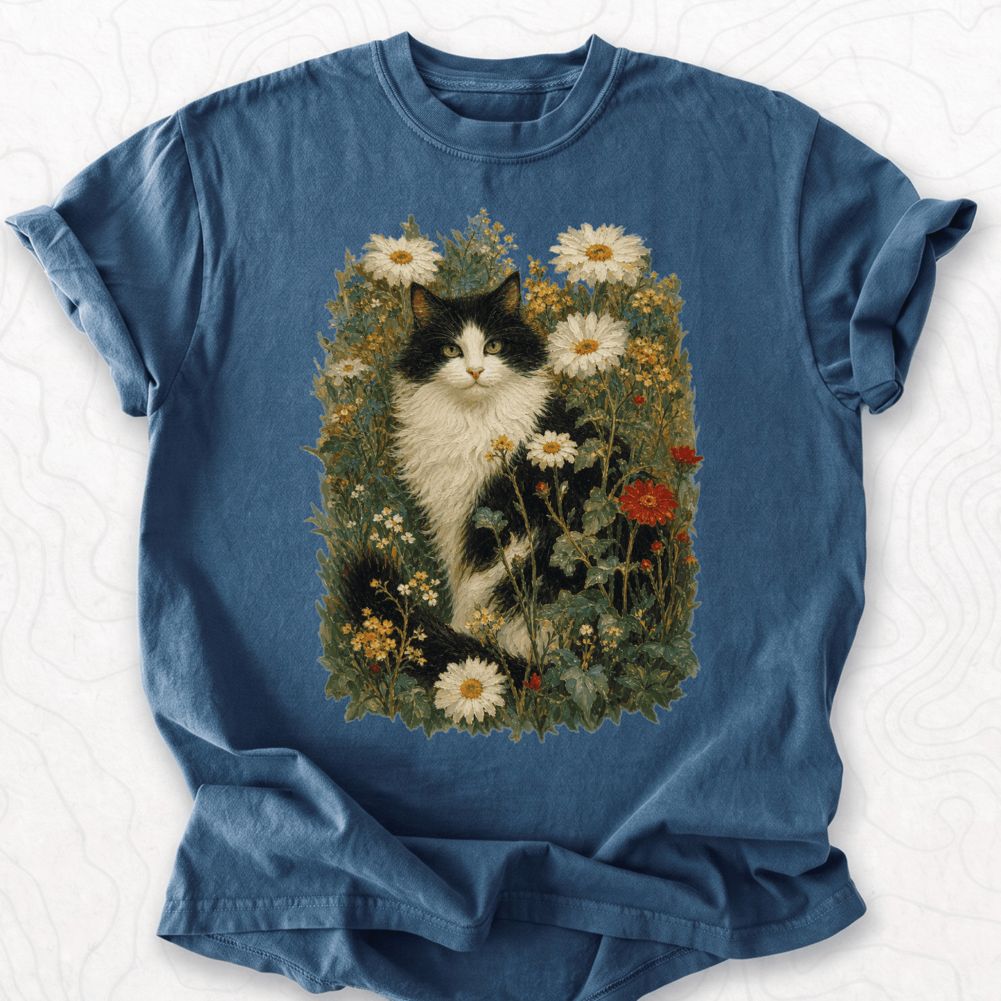 Floral Cat T-shirt