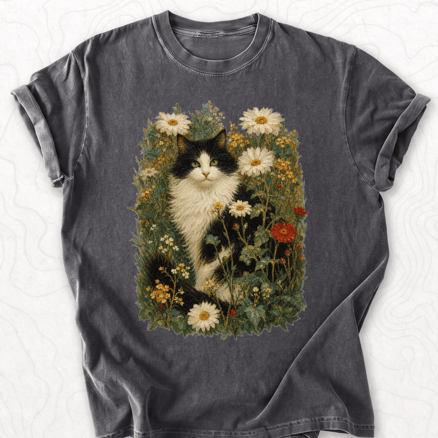 Floral Cat T-shirt