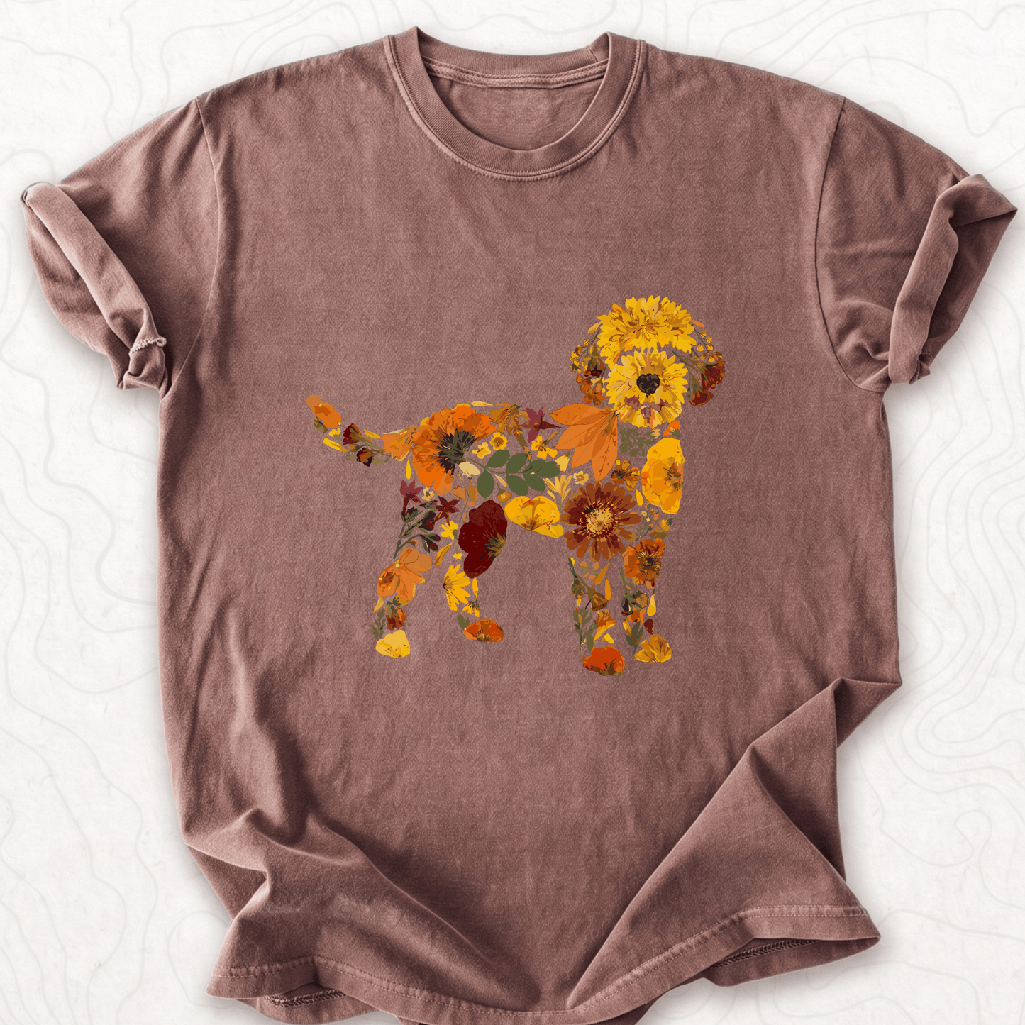 Floral Dog T-shirt