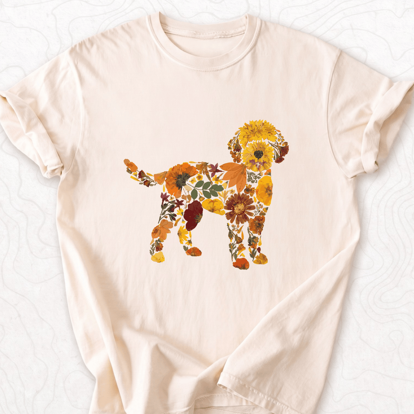Floral Dog T-shirt