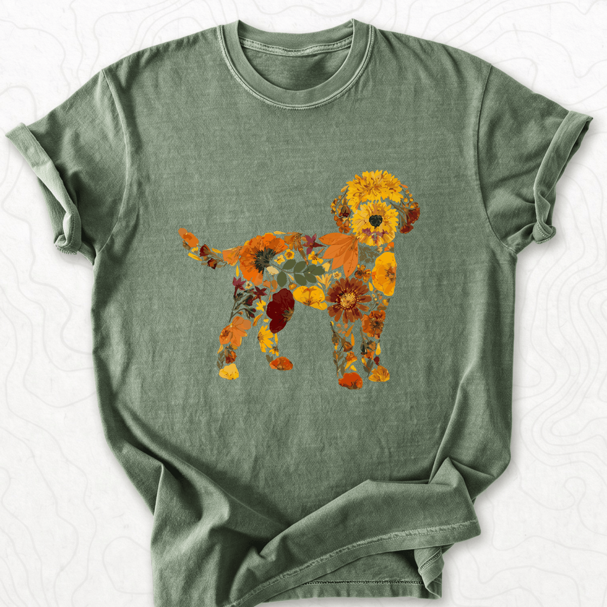 Floral Dog T-shirt