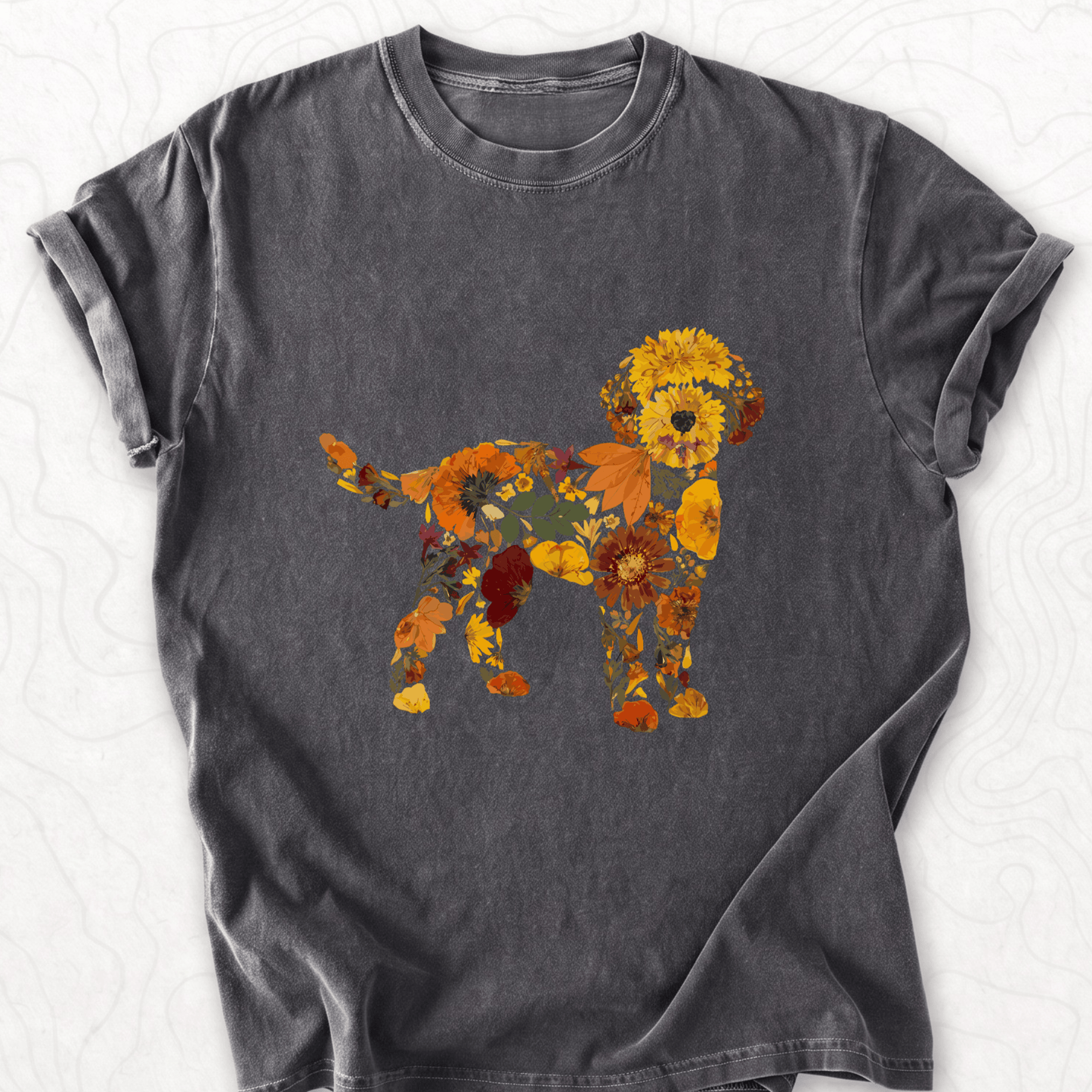 Floral Dog T-shirt