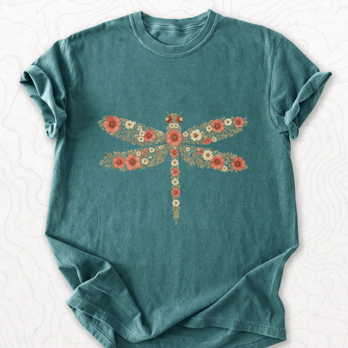Floral Dragonfly T-shirt