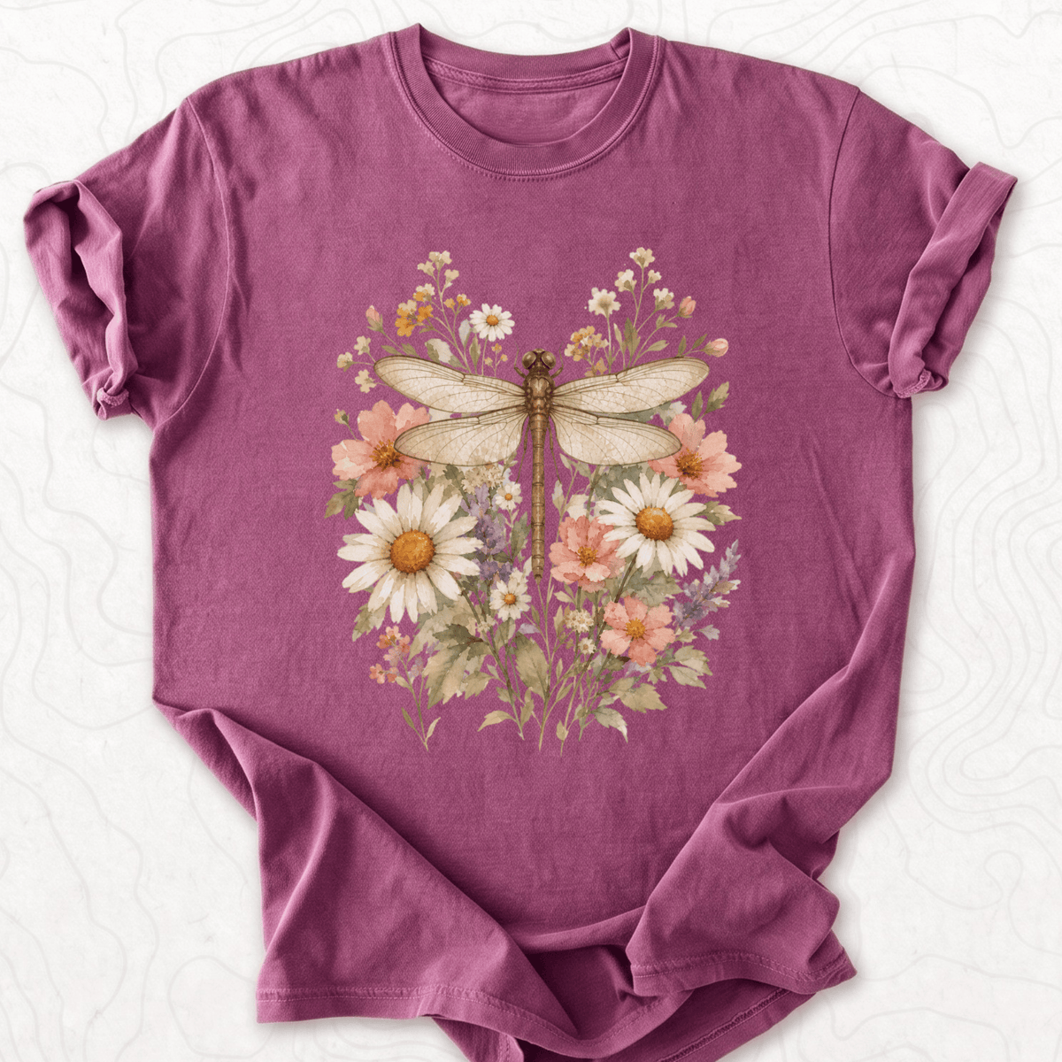 Floral Dragonfly T-shirt