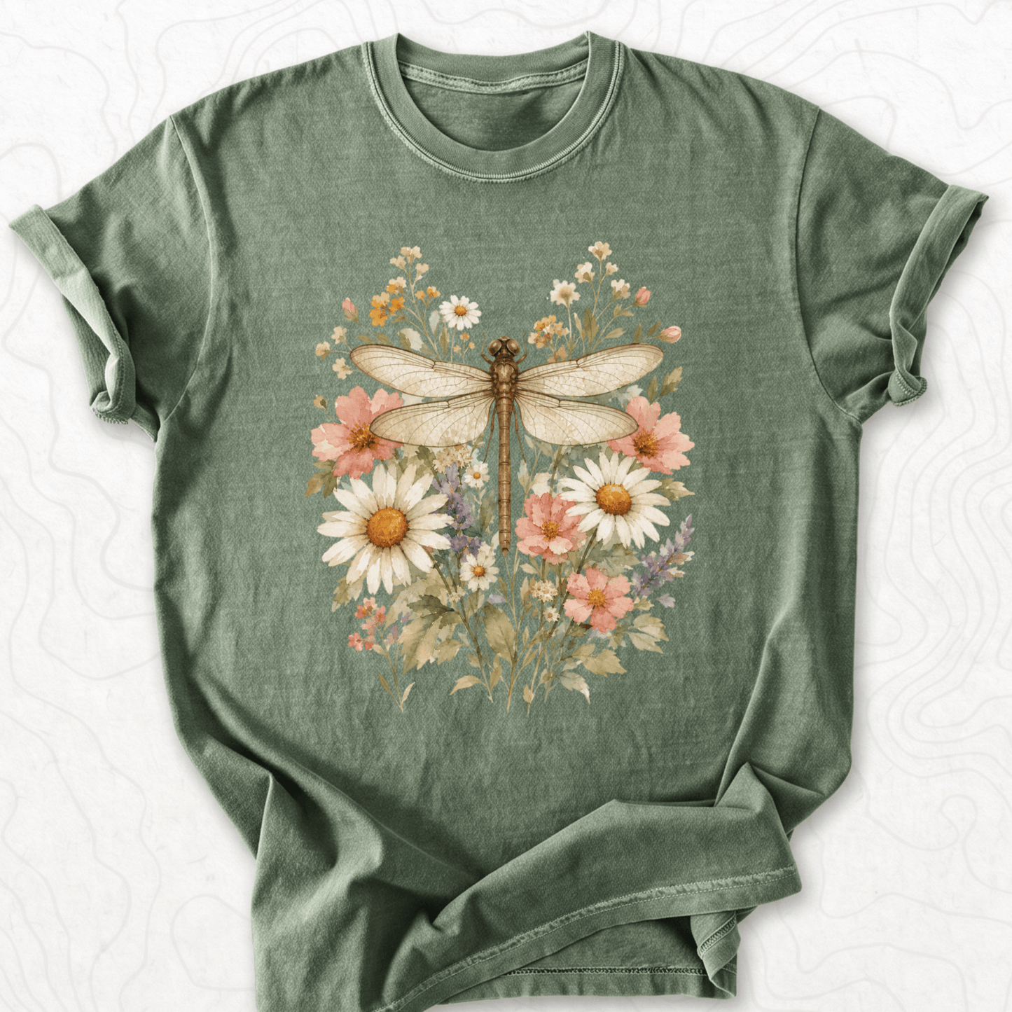 Floral Dragonfly T-shirt