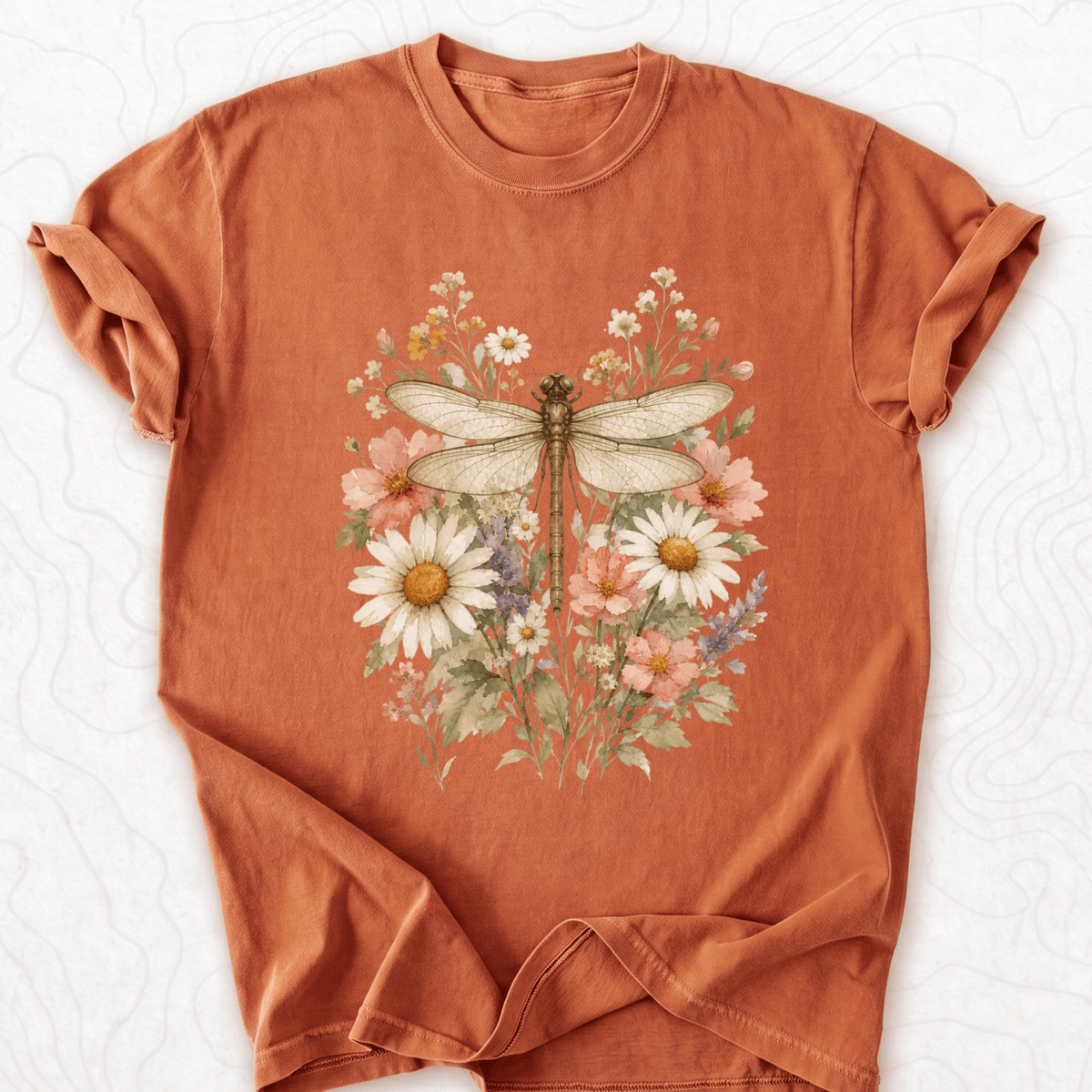 Floral Dragonfly T-shirt