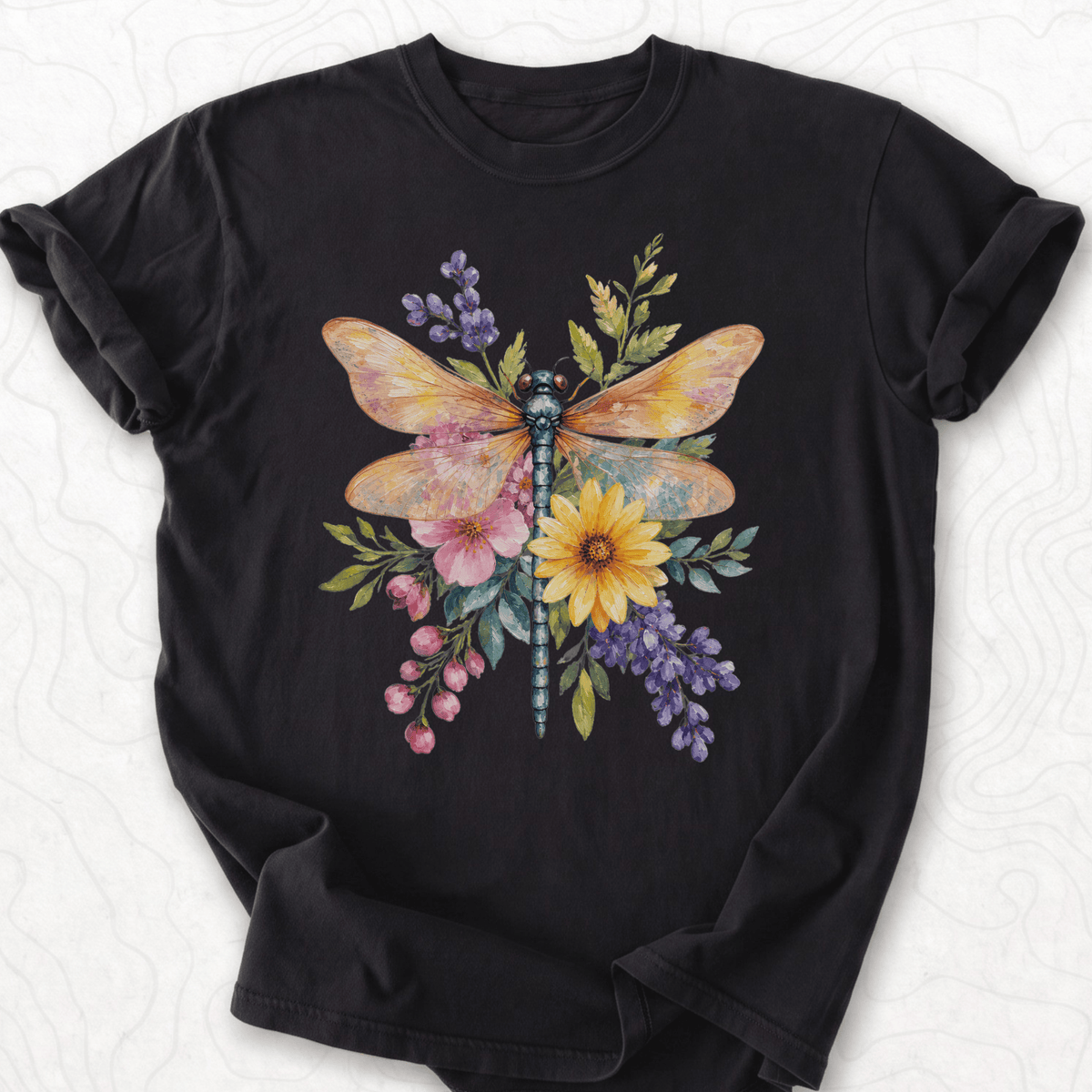 Floral Dragonfly T-shirt