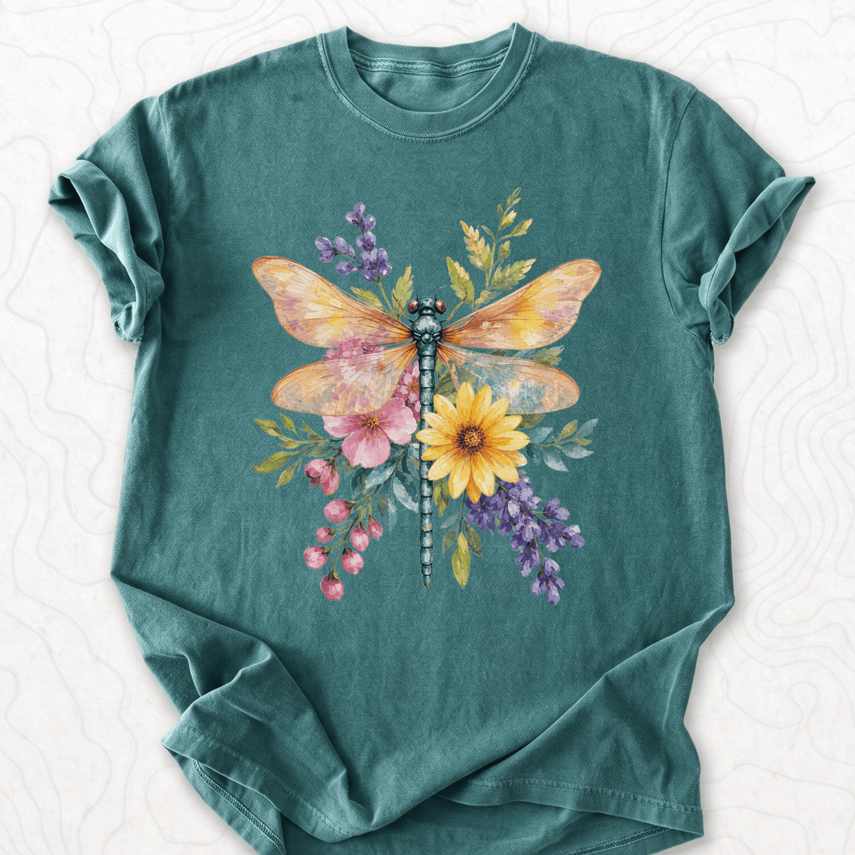 Floral Dragonfly T-shirt