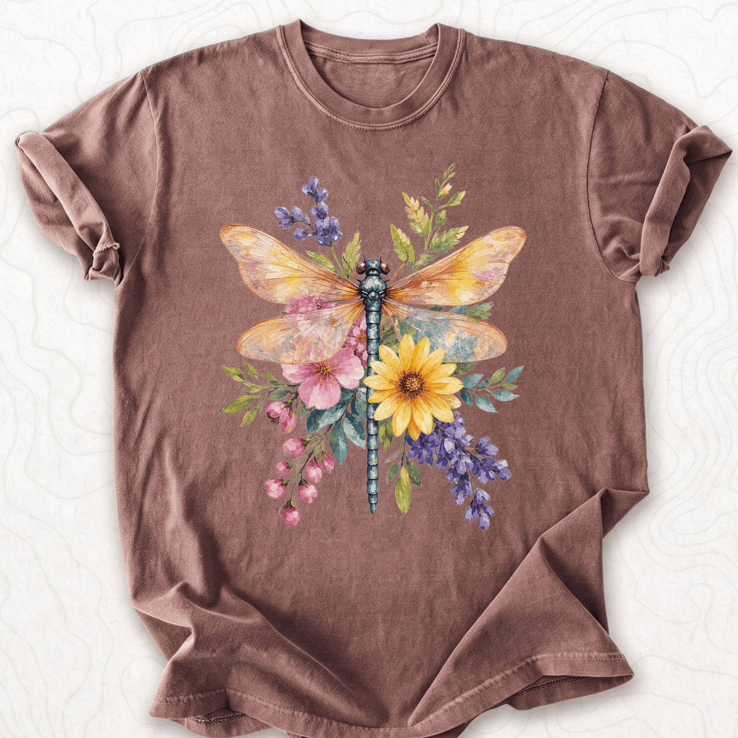 Floral Dragonfly T-shirt