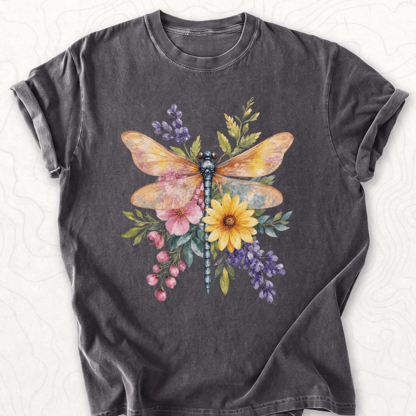 Floral Dragonfly T-shirt
