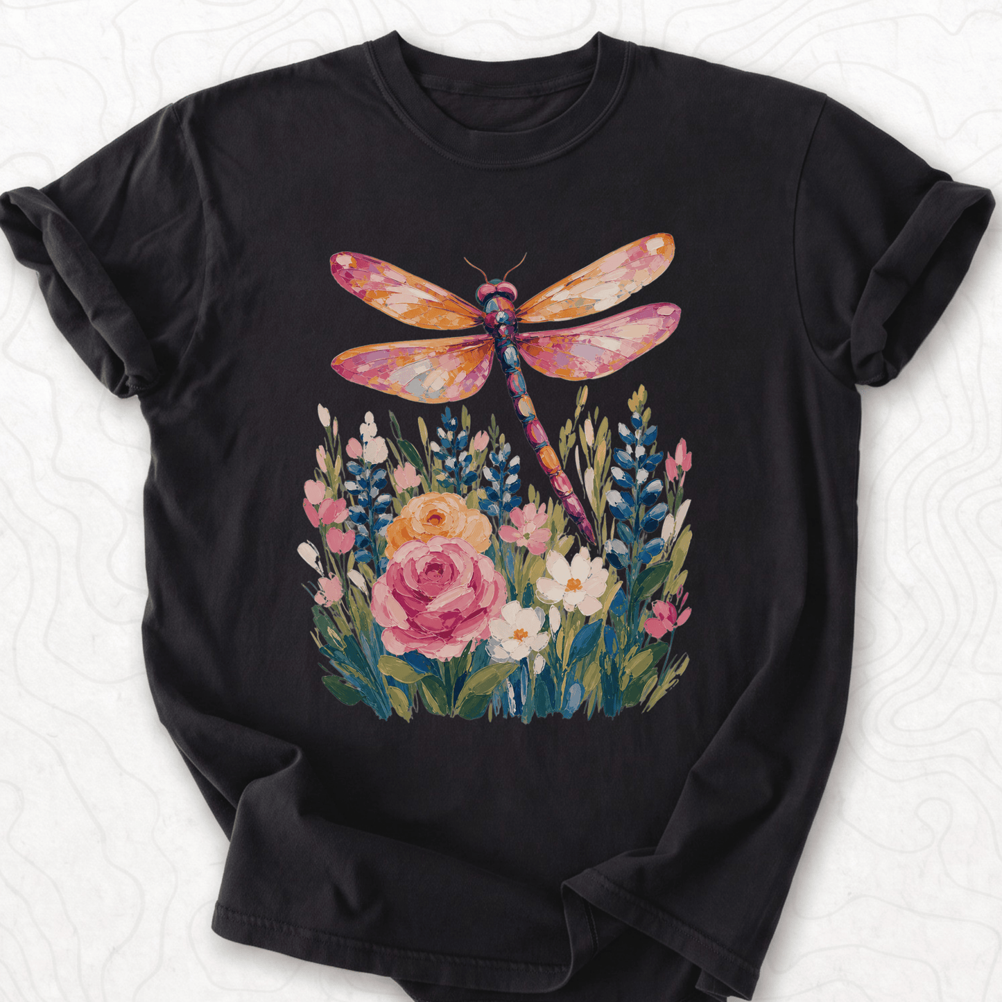 Floral Dragonfly T-shirt