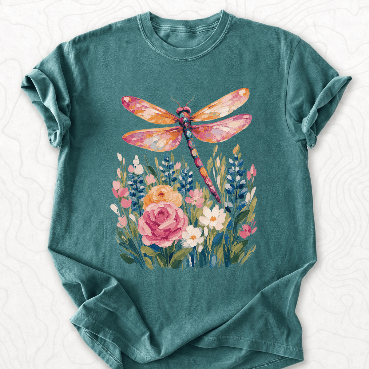 Floral Dragonfly T-shirt
