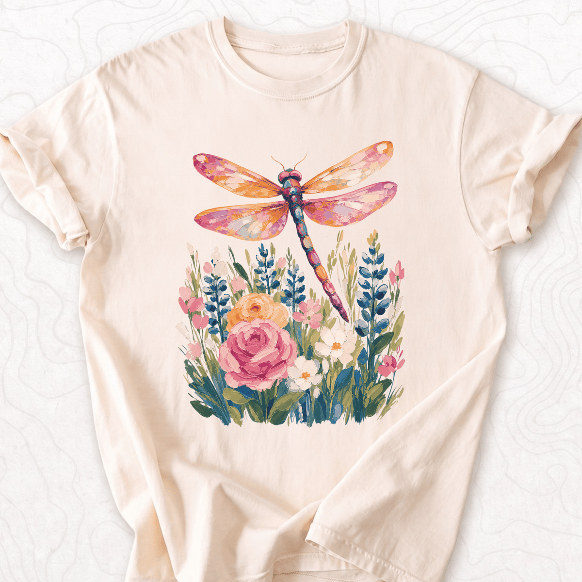 Floral Dragonfly T-shirt