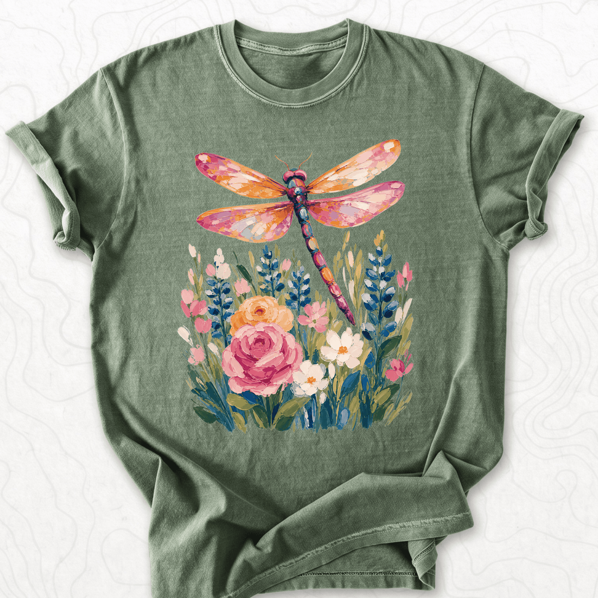 Floral Dragonfly T-shirt