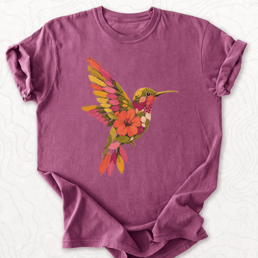 Floral Hummingbird T-shirt